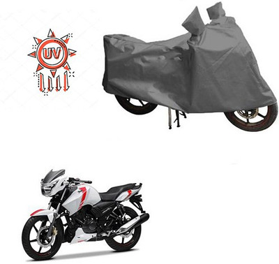 HYBRIDS COLLECTION Waterproof Two Wheeler Cover for TVS(Apache, Grey)