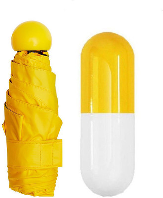 Epyz Stylish & Compact Capsule Travel Umbrella 4 fold, UV Proof Windproof Umbrella(Yellow)