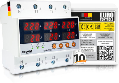 EURO EVP3PH Voltage Guard(White)