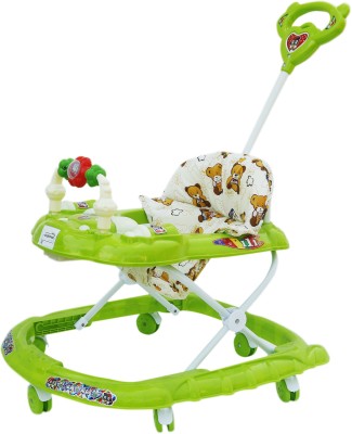 EVOHOUSE Musical 2-in-1 Walker With Parent Rod(Green)