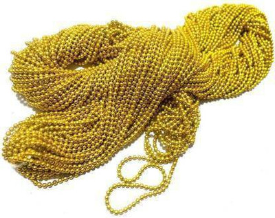Zilzon Golden Ball Chain for Jewellery Making Pack of 5 Meter