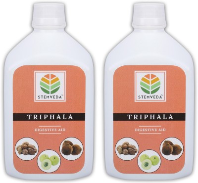 STEMVEDA Pure Triphala Juice (Pack of 2) | Herbal Digestive Tonic for Constipation, Acidity and Gas Relief | Natural Sugar Free Digestion Care Supplement(Pack of 2)