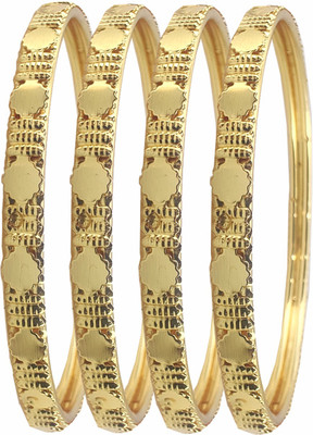 Jewels Kafe Alloy Gold-plated Bangle Set(Pack of 4)