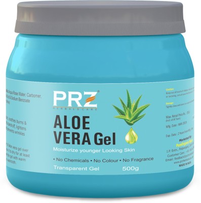 PRZ Pure ALOE VERA Gel (500g) Moisturize Skin & Younger Looking (No Chemicals, No Colour, No Fragrance)(500 g)