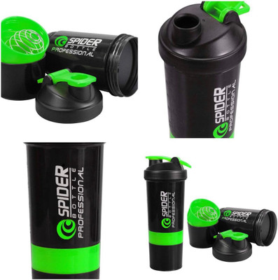 shri lalaji 500 ml Plastic Shaker(Pack of 1, Black, Green)
