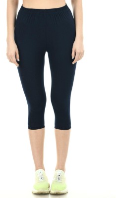 Riya Collections Cotton Lycra Super Women Black Capri