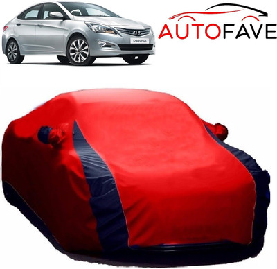 AutoFave Car Cover For Hyundai Fluidic Verna(Red)