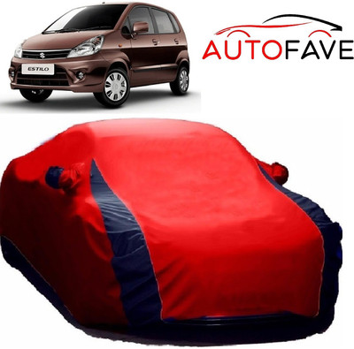 AutoFave Car Cover For Maruti Suzuki Zen Estilo (With Mirror Pockets)(Red)