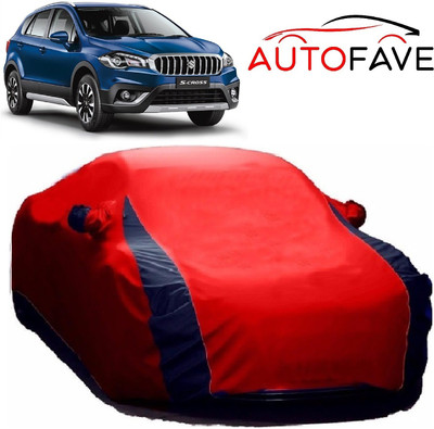 AutoFave Car Cover For Maruti Suzuki S-Cross (With Mirror Pockets)(Red)