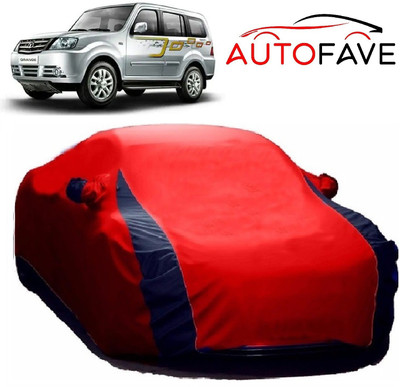 AutoFave Car Cover For Tata Sumo Grande MK II (With Mirror Pockets)(Red, Blue)