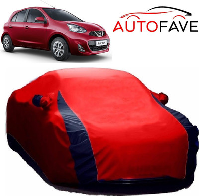 AutoFave Car Cover For Nissan Micra(Red)