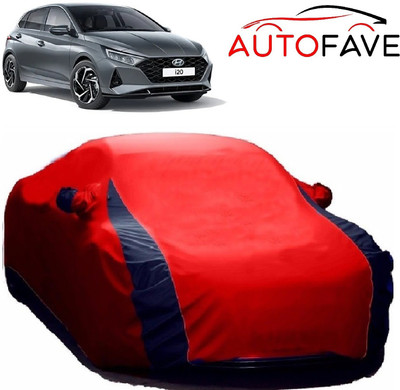 AutoFave Car Cover For Hyundai i20 (With Mirror Pockets)(Red, Blue)