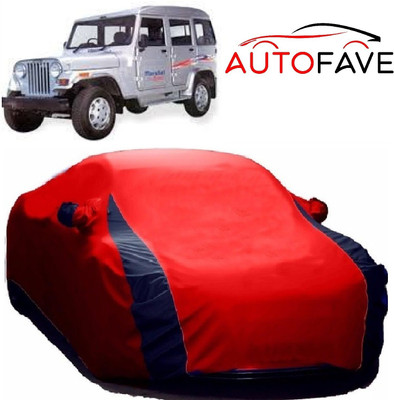 AutoFave Car Cover For Mahindra Marshal (With Mirror Pockets)(Red)