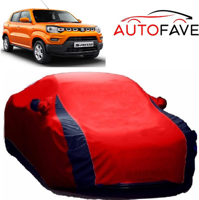 AutoFave Car Cover For Maruti Suzuki S-Presso (With Mirror Pockets)(Red, Blue)