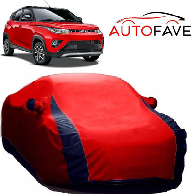 AutoFave Car Cover For Mahindra KUV100 NXT (With Mirror Pockets)(Red)