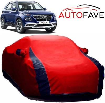 AutoFave Car Cover For Hyundai Venue (With Mirror Pockets)(Red, Blue)