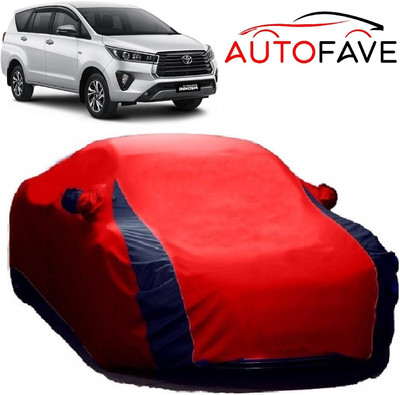 AutoFave Car Cover For Toyota Innova (With Mirror Pockets)(Red)