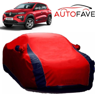 AutoFave Car Cover For Renault Kwid (With Mirror Pockets)(Red)