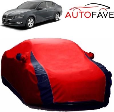 AutoFave Car Cover For Skoda Octavia (With Mirror Pockets)(Red)