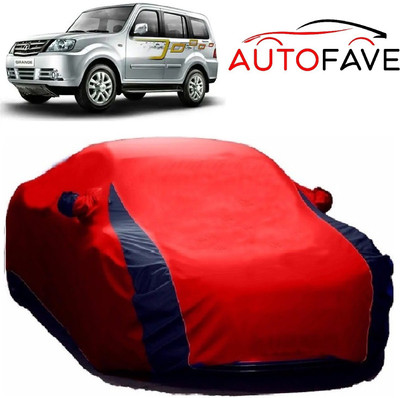 AutoFave Car Cover For Tata Grand Dicor (With Mirror Pockets)(Red, Blue)