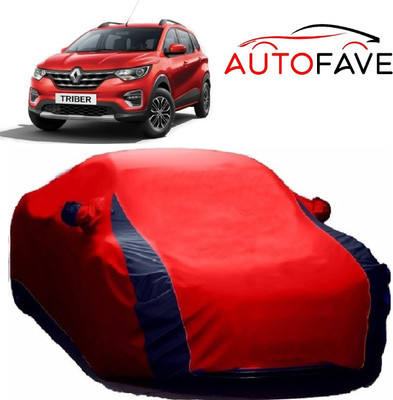 AutoFave Car Cover For Renault Triber (With Mirror Pockets)(Red, Blue)