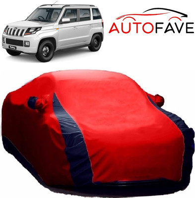 AutoFave Car Cover For Mahindra TUV300 (With Mirror Pockets)(Red, Blue)