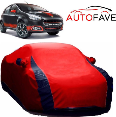 AutoFave Car Cover For Fiat Abarth Punto (With Mirror Pockets)(Red)