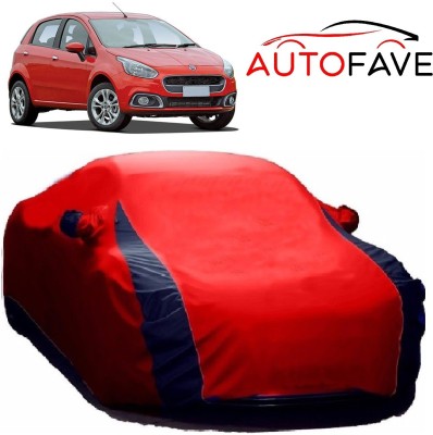 AutoFave Car Cover For Fiat Punto Evo (With Mirror Pockets)(Red, Blue)