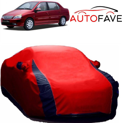 AutoFave Car Cover For Tata Indigo XL (With Mirror Pockets)(Red, Blue)