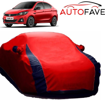 AutoFave Car Cover For Tata Tigor JTP (With Mirror Pockets)(Red)