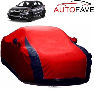 AutoFave Car Cover For Honda HR-V (With Mirror Pockets)(Red)