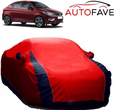 AutoFave Car Cover For Tata Tigor (With Mirror Pockets)(Red)