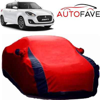 AutoFave Car Cover For Maruti Suzuki Swift (With Mirror Pockets)(Red)