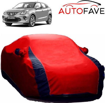 AutoFave Car Cover For Maruti Suzuki Baleno (With Mirror Pockets)(Red)