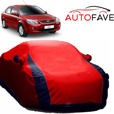 AutoFave Car Cover For Ford Ikon (With Mirror Pockets)(Red, Blue)
