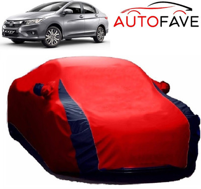 AutoFave Car Cover For Honda City i-Dtec (With Mirror Pockets)(Red)