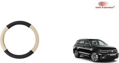 Auto Oprema Steering Cover For Volkswagen Universal For Car(Black, Beige, Leatherite)