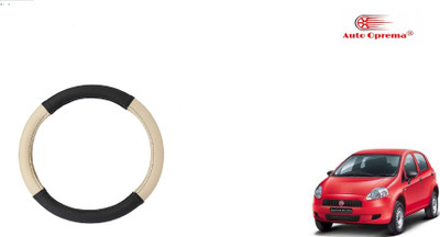 Auto Oprema Steering Cover For Fiat Universal For Car(Black, Beige, Leatherite)