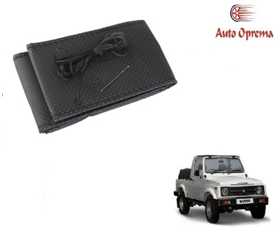 Auto Oprema Steering Cover For Universal For Car Gypsy King(Black, Leather)