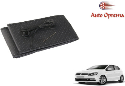 Auto Oprema Steering Cover For Volkswagen Universal For Car(Black, Leather)