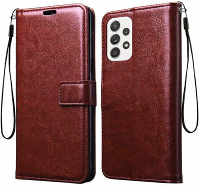 Juberous Flip Cover for Samsung Galaxy M32 5G(Brown, Cases with Holder, Pack of: 1)