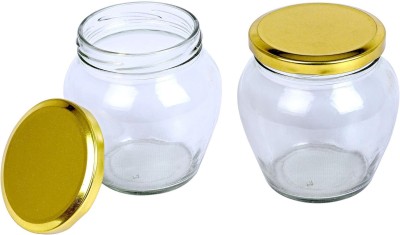 SPIRITUAL HOUSE Glass Grocery Container  - 350 ml(Pack of 2, Clear)