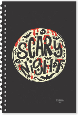 ESCAPER Scary Night Bats (Ruled - A5 Size - 8 Designer Scary Diary, Scary Nights Diary, Halloween Notepad A5 Diary Ruled 160 Pages(Multicolor)