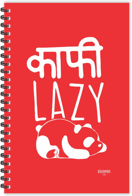 ESCAPER KAFI LAZY Hindi Quotes Diary (Ruled - A5 Size - 8.5 x 5.5 inches), Slogan Diary, Quotes on Diary, Funny Quotes Notepad A5 Diary Ruled 160 Pages(Multicolor)