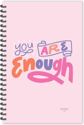 ESCAPER You Are Enough (Ruled - A5 Size - 8 Designer Love Diary, Gift Diary, Quotes on Notepad A5 Diary Ruled 160 Pages(Multicolor)