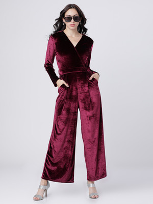 Tokyo Talkies Women A-line Maroon Midi/Calf Length Dress