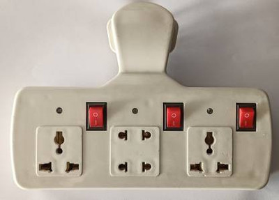 NHP TRADERS 3 & 2 PIN Multi Plug 3 & 2 PIN Multi Plug Three Pin Plug(White)