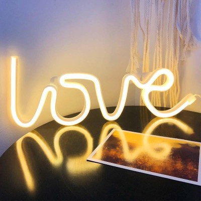 BM Ecom Traders Love Neon Signs LED Lights for Home Decoration Light lamp Night Lamp(2 cm, Warm White)