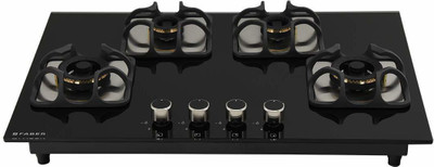 FABER HOB IMPERIA PLUS 784 BRB CI BK Glass Automatic Hob(4 Burners)