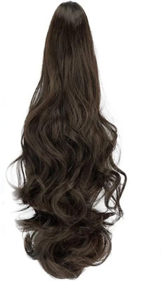 Alizz Brown soft smooth hair clutcher ponytail jaw clip Hair Extension